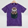 Pocket Otter Lover Introvert Cute Animal Fun Surprise Mineral Wash Tshirts Mineral Purple Pocket Otter Lover Introvert Cute Animal Fun Surprise Mineral Wash Tshirts Mineral Purple