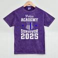 Police Academy Survivor 2025 Graduation Police School Mineral Wash Tshirts Mineral Purple