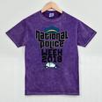 Police Officer National Week T-Shirt Graduation 2018 Mineral Wash Tshirts Mineral Purple