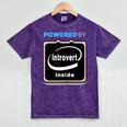 Powered By Introvert Inside Embrace Your Quiet Strength Mineral Wash Tshirts Mineral Purple Powered By Introvert Inside Embrace Your Quiet Strength Mineral Wash Tshirts Mineral Purple