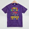Pre-K Graduation Monster Truck Kindergarten Here We Come Mineral Wash Tshirts Mineral Purple
