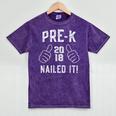 Pre-K Nailed It 2018 Cute Preschool Graduation Mineral Wash Tshirts Mineral Purple