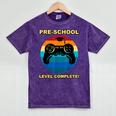 Pre-School Level Complete Graduation Video Gamer Preschool T Mineral Wash Tshirts Mineral Purple