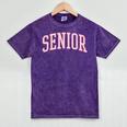 Preppy Varsity Pink Senior Graduation Mineral Wash Tshirts Mineral Purple
