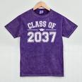 Preschool Class Of 2037 Grow With Me Graduation 2037 Vintage Mineral Wash Tshirts Mineral Purple