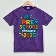 Preschool Graduation 2025 Pre-k Graduate Kids Boys Girls Mineral Wash Tshirts Mineral Purple