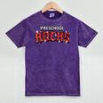 Preschool Rocks Back To School Graduation Teacher Student Mineral Wash Tshirts Mineral Purple