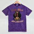 Pretty Educated African American Graduation Class 2024 Mineral Wash Tshirts Mineral Purple