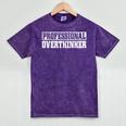 Professional Overthinker Introvert Mineral Wash Tshirts Mineral Purple