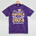 Proud Abuela Of 2024 College Graduate Family 24 Graduation Mineral Wash Tshirts Mineral Purple