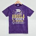 Proud Abuela Of 5th Grade Graduate 2024 Family Graduation Mineral Wash Tshirts Mineral Purple