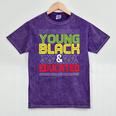 Proud African American Educated Graduation Mineral Wash Tshirts Mineral Purple
