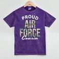 Proud Air Force Cousin Deployment Homecoming Graduation Mineral Wash Tshirts Mineral Purple