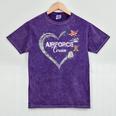 Proud Air Force Cousin Air Force Graduation Cousin USAF Mineral Wash Tshirts Mineral Purple