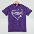 Proud Air Force Grandma Air Force Graduation Grandma USAF Mineral Wash Tshirts Mineral Purple