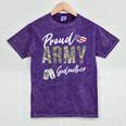 Proud Army Godmother Army Graduation Godmother US Army Mineral Wash Tshirts Mineral Purple