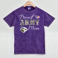 Proud Army Mom Army Graduation Military Mom T-Shirt Mineral Wash Tshirts Mineral Purple