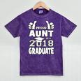 Proud Aunt Of A 2018 Graduate Senior Graduation School Shirt Mineral Wash Tshirts Mineral Purple