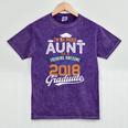 Proud Aunt Of 2018 Graduate Shirt Graduation Grad Class Mineral Wash Tshirts Mineral Purple