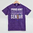 Proud Aunt Of 2019 Senior Graduation Shirt Family Graduation Mineral Wash Tshirts Mineral Purple