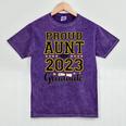 Proud Aunt Of A 2023 Graduate Family Matching Graduation Mineral Wash Tshirts Mineral Purple