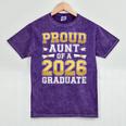 Proud Aunt Of A 2026 Graduate Shirt Class Of 2026 Graduation Mineral Wash Tshirts Mineral Purple