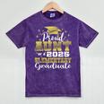 Proud Aunt Of 5th Grade Graduate 2025 Elementary Graduation Mineral Wash Tshirts Mineral Purple