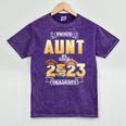 Proud Aunt Of A Class Of 2023 Graduate Graduation Women Mineral Wash Tshirts Mineral Purple