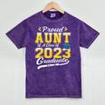 Proud Aunt Of a Class Of 2023 Graduate Senior Graduation Mineral Wash Tshirts Mineral Purple