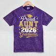 Proud Aunt Of a Class Of 2026 Graduate Senior Graduation Mineral Wash Tshirts Mineral Purple