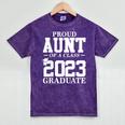 Proud Aunt Graduation Senior 23 Grad Class Of 2023 Mineral Wash Tshirts Mineral Purple