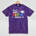 Proud Aunt Of A Pre-K 2025 Graduate Class Of 2025 Graduation Mineral Wash Tshirts Mineral Purple