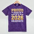 Proud Auntie Of A 2026 Graduate Shirt Class 2026 Graduation Mineral Wash Tshirts Mineral Purple