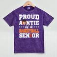 Proud Auntie Of a Basketball Senior 2026 Graduation Gifts Mineral Wash Tshirts Mineral Purple