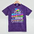 Proud Auntie Of Kindergarten Graduate 2025 Graduation Auntie Mineral Wash Tshirts Mineral Purple