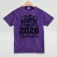 Proud Auntie Of Two 2026 Graduates Graduation Mineral Wash Tshirts Mineral Purple