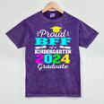 Proud Bff Of Kindergarten Graduate 2024 Graduation Bff Mineral Wash Tshirts Mineral Purple