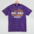 Proud Big Bro Of a College Graduate Graduation Grad Mineral Wash Tshirts Mineral Purple