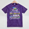Proud Big Sister Of Kindergarten Graduate 2024 Graduation Mineral Wash Tshirts Mineral Purple
