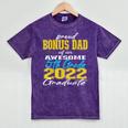 Proud Bonus Dad Of 5th Grade Graduate 2022 Family Graduation Mineral Wash Tshirts Mineral Purple