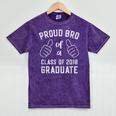 Proud Bro Brother Class Of 2018 Graduate Graduation Shirt Mineral Wash Tshirts Mineral Purple