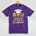 Proud Bro Of a Class Of 2026 Graduate For Graduation Mineral Wash Tshirts Mineral Purple