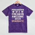 Proud Brother Of A 2018 Graduate Senior Graduation T Shirt Mineral Wash Tshirts Mineral Purple