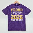 Proud Brother Of A 2026 Graduate Shirt Class 2026 Graduation Mineral Wash Tshirts Mineral Purple