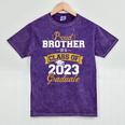Proud Brother Of a Class Of 2023 Graduate Senior Graduation Mineral Wash Tshirts Mineral Purple