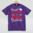 Proud Brother Of a Class Of 2024 Graduate For Graduation Mineral Wash Tshirts Mineral Purple