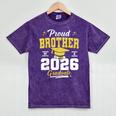 Proud Brother Of a Class Of 2026 Graduate Senior Graduation Mineral Wash Tshirts Mineral Purple