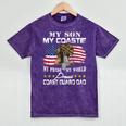 Proud Coast Guard Dad Coast Guard Graduation Dad Mineral Wash Tshirts Mineral Purple