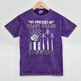 Proud Coast Guard Grandpa US Coast Guard Graduation Grandpa Mineral Wash Tshirts Mineral Purple