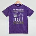 Proud Coast Guard Mom US Coast Guard Graduation Mom Mineral Wash Tshirts Mineral Purple